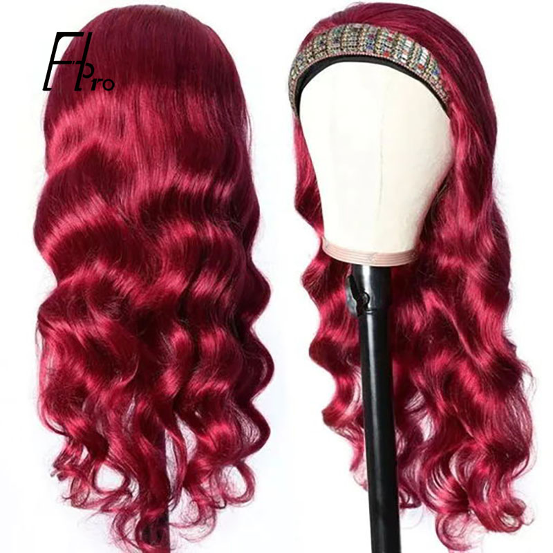 Super Grade 99J Headband Wig Body Wave Virgin Hair In Stock Factory Supplier